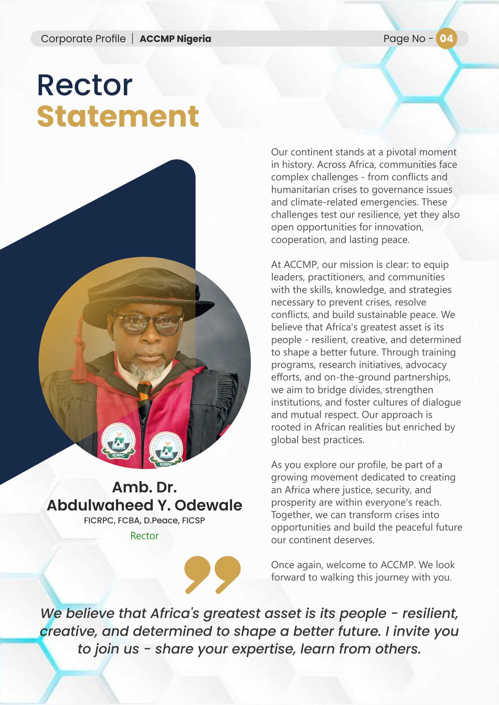 Rector statement