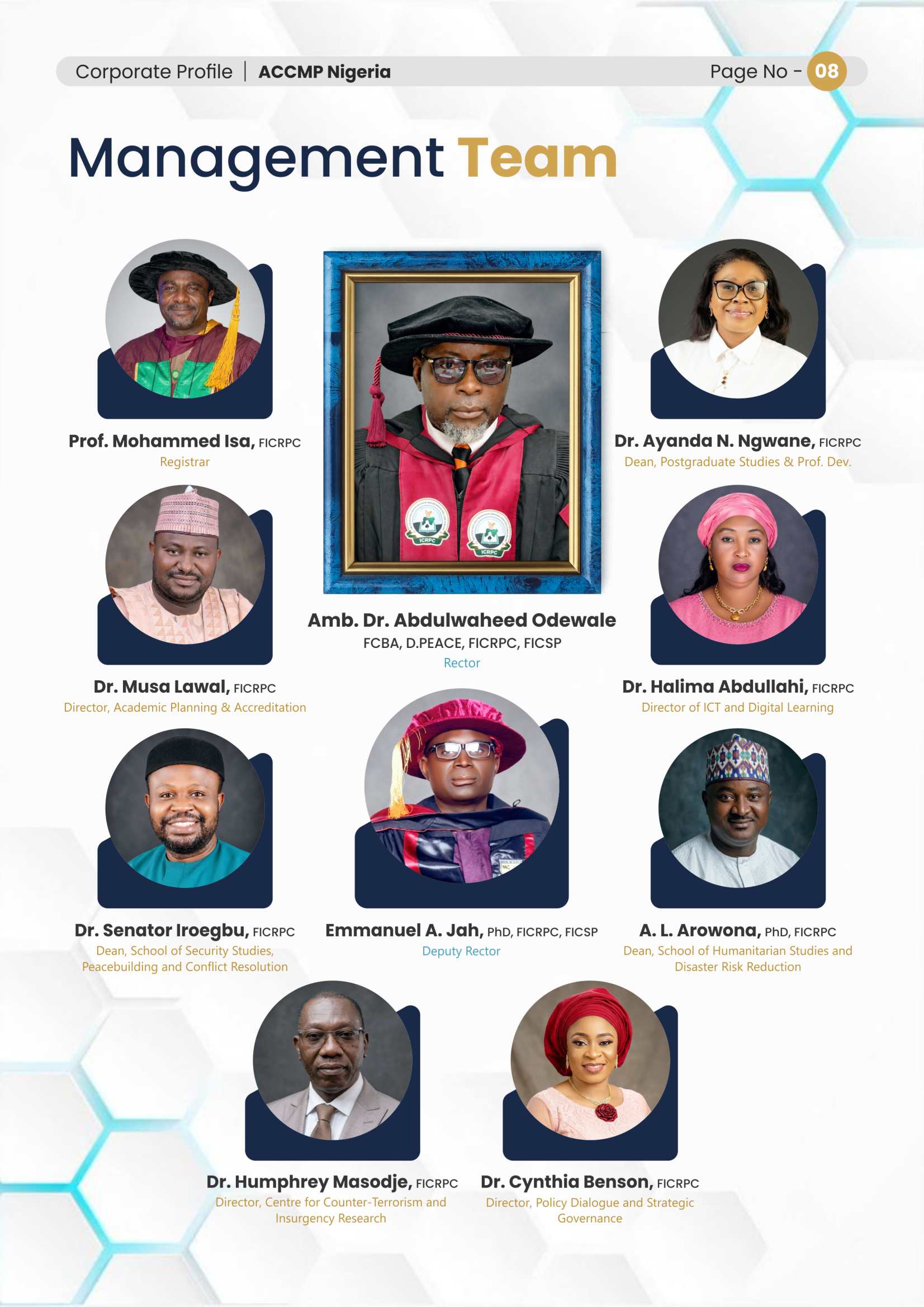 ACCMP management team