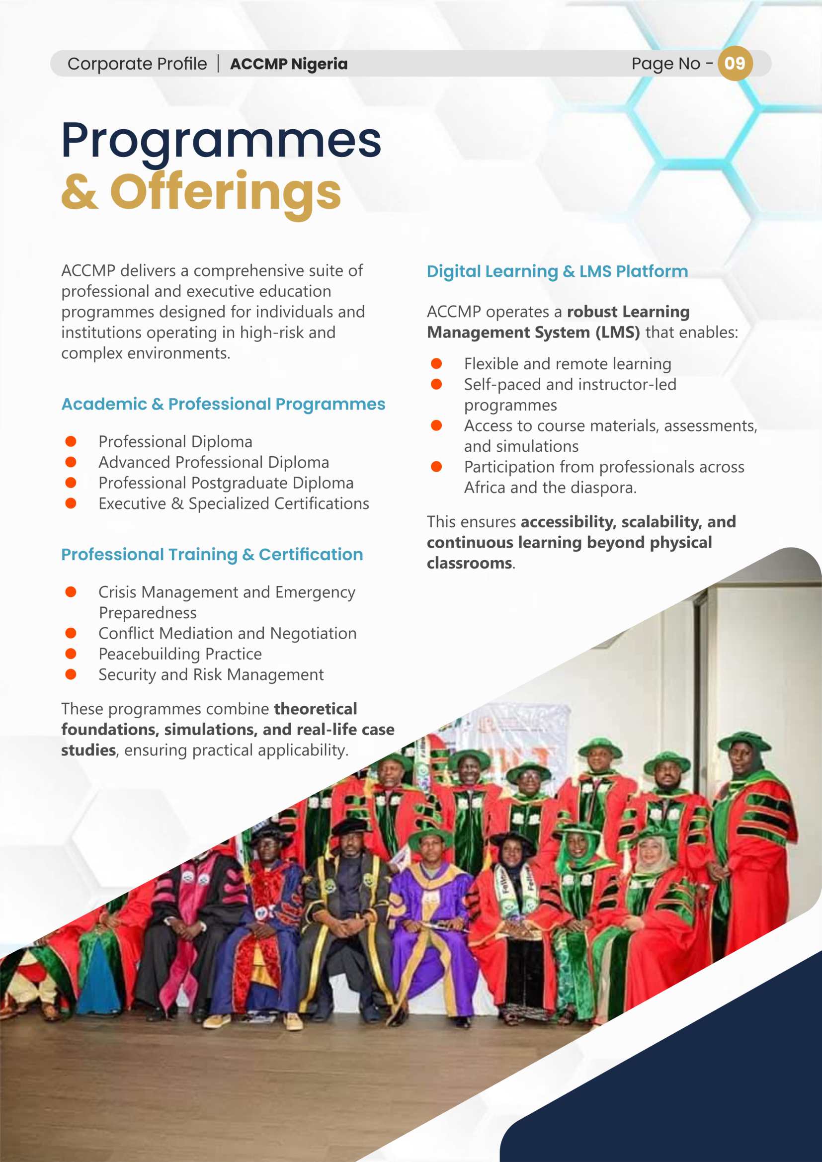 Programmes and offerings