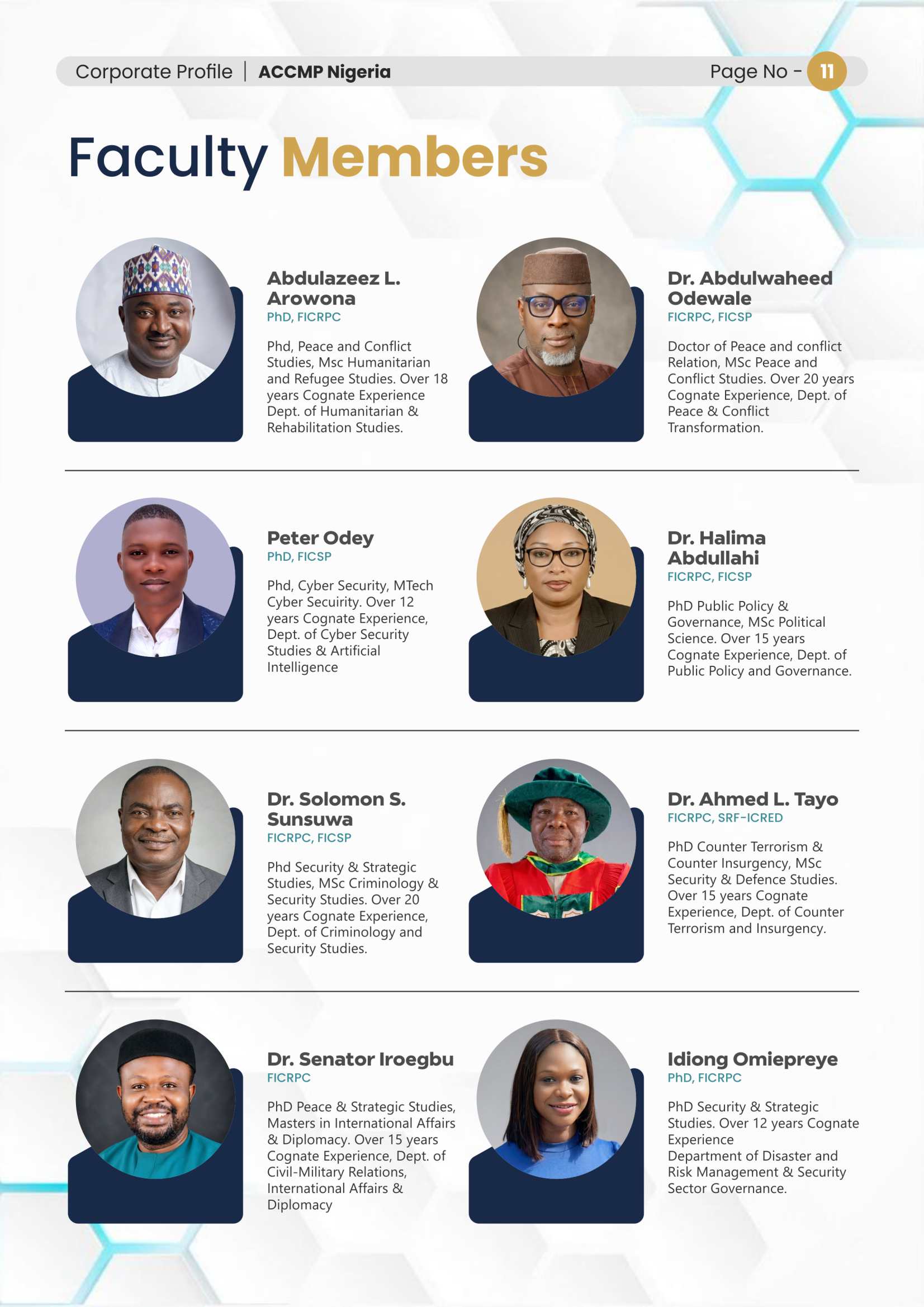 Faculty members